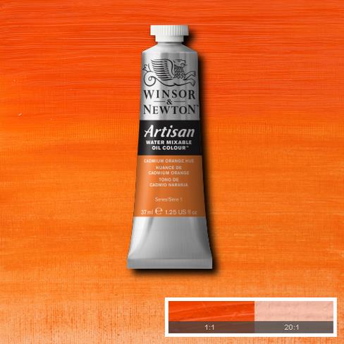 Winsor and Newton Artisan Oil : Water Mixable Oil paint 37 ml : Cadmium Orange Hue