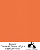 Canson Mi Teintes acid free, deep orange yellow hammered texture honeycomb surface paper 160 gsm. 