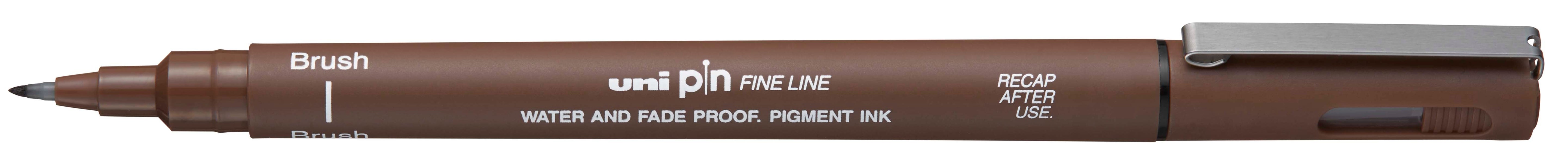 Uni Pin Fine Line Sepia Waterproof Drawing Pen. The Uni Pin pen range uses fade proof, waterproof pigment ink.