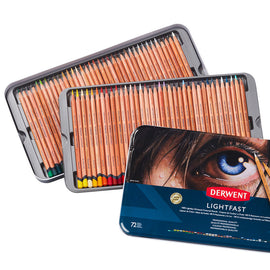 Derwent Lightfast Coloured Artist Pencils tin of 72 - 0