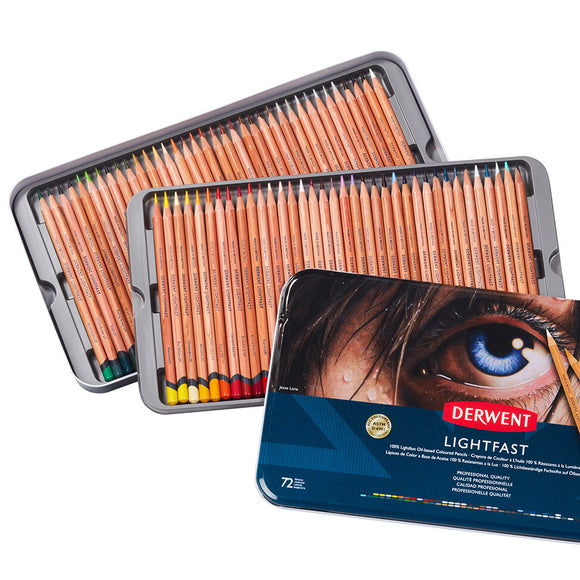 Derwent Lightfast Coloured Artist Pencils tin of 72