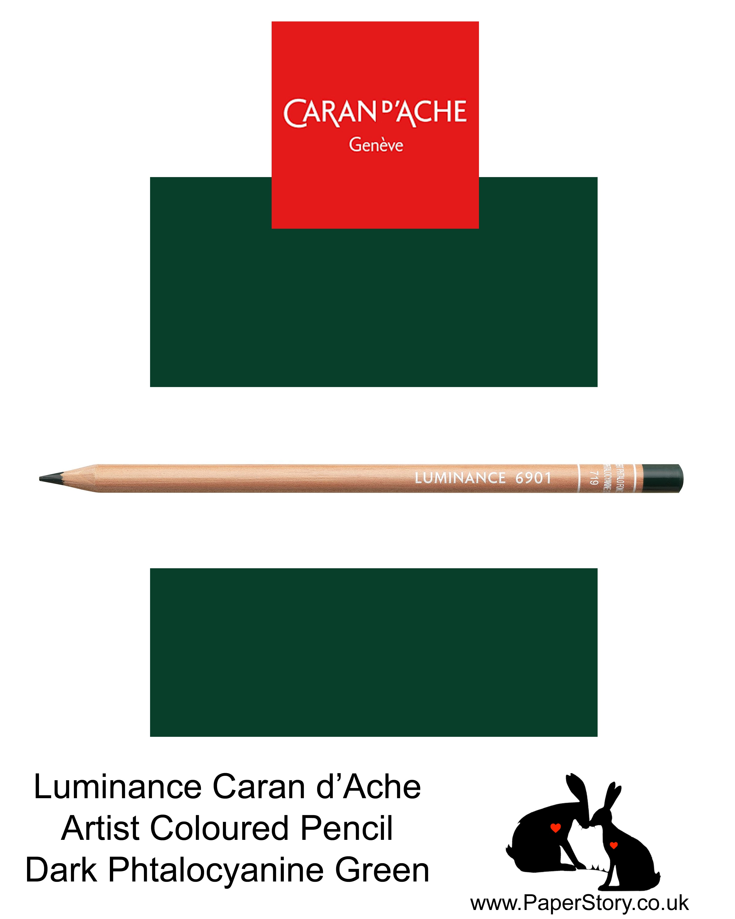 NEW Caran d'Ache Luminance individual Artist Colour Pencils 6901 Dark Phtalocyanine Green 719