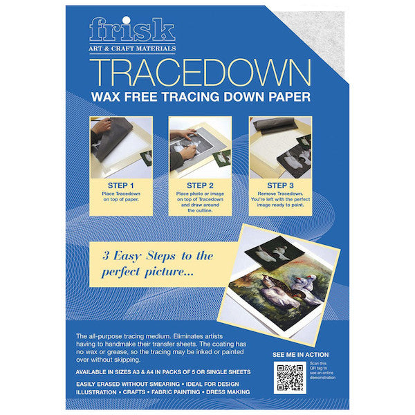 Frisk Tracedown Paper A3 pack of 5 sheets White