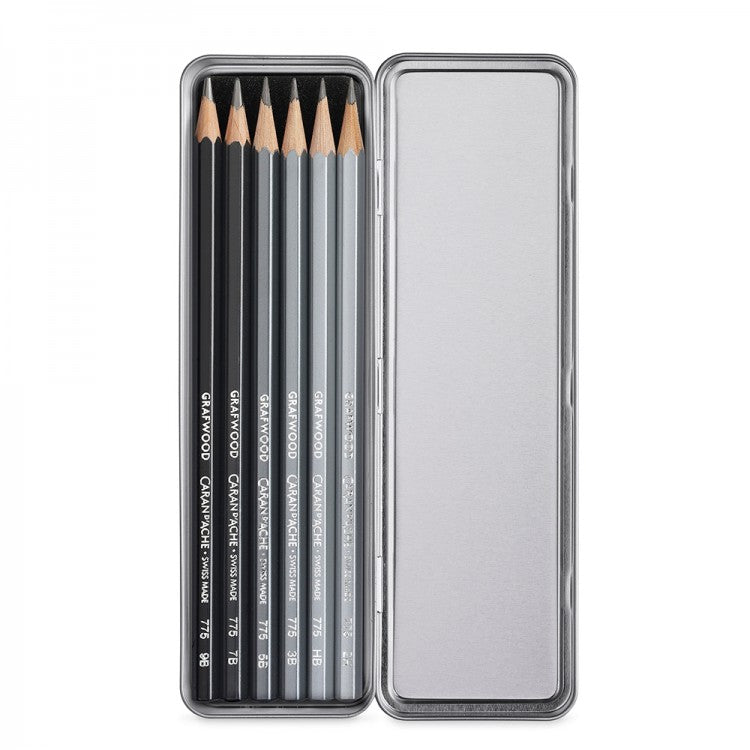 Caran d'Ache : Graphite Line : Box of 6 pencils 2H - 9B Hardness Degrees