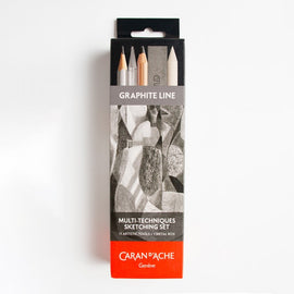 Caran D'Ache  GRAPHITE LINE Sketching Set of 11 plus Caran D'ache Metal Case