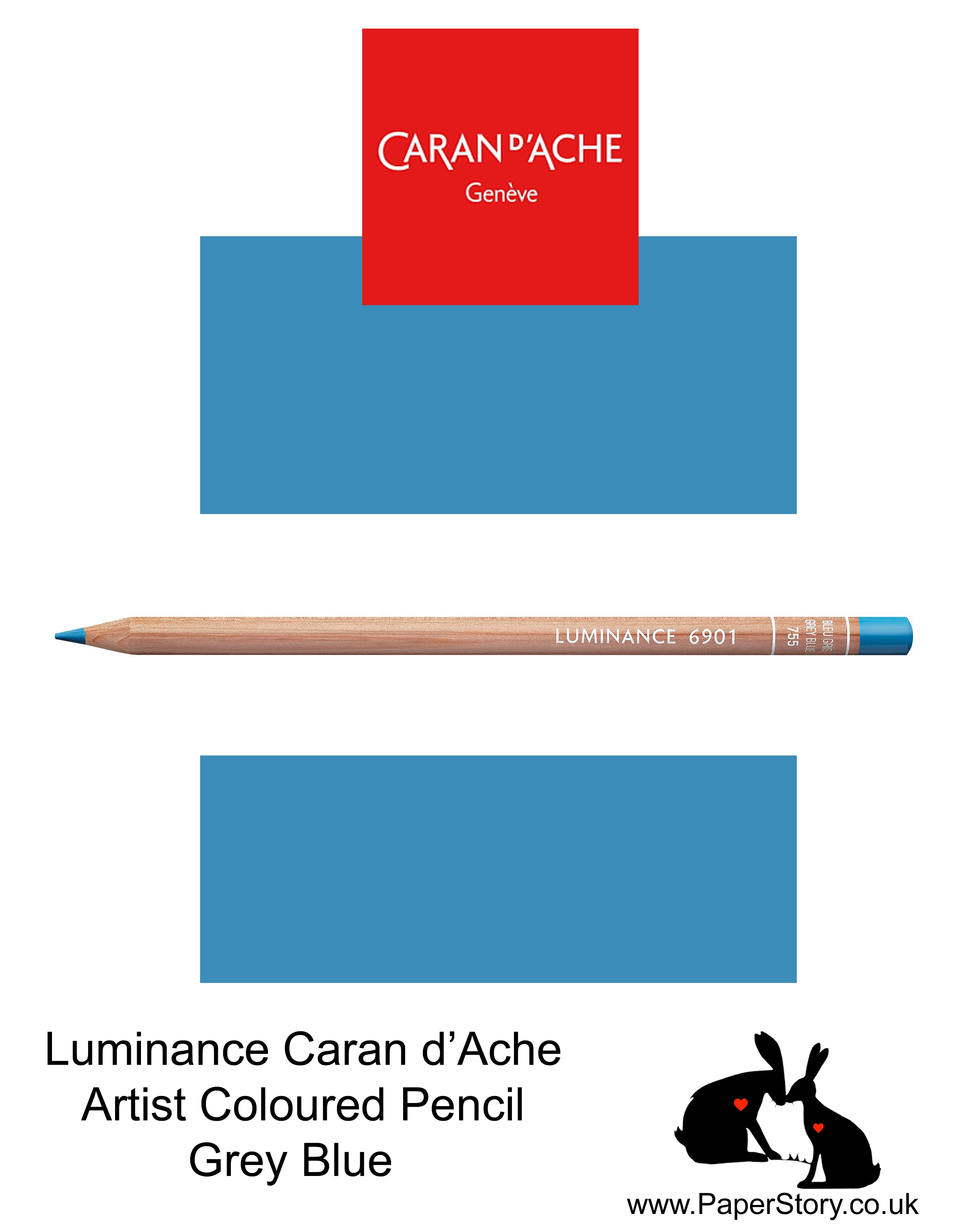 Caran d'Ache Luminance individual Artist Colour Pencils 6901 Grey Blue 755