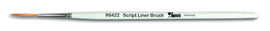 Bob Ross : Script liner rigger. These are special brushes made from natural bristles and shaped according to Bob's very precise specifications. Remember, ordinary or synthetic brushes are not the same and can't create the same beautiful effects these will.