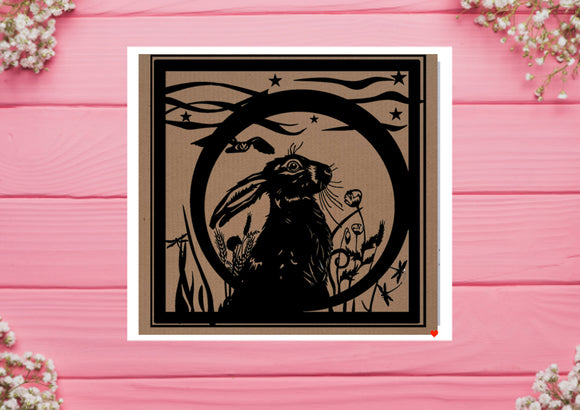 Greetings Card  Hare Wild & Free Design by PaperStory