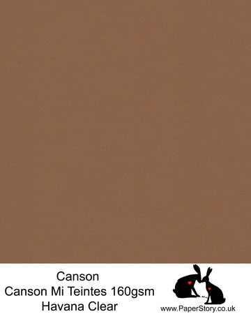 Canson Mi Teintes acid free, Havana Clear, warm red brown  hammered texture honeycomb surface paper 160 gsm. This is a popular and classic paper for all artists especially well respected for Pastel  and Papercutting made famous by Paper Panda. This paper has a honeycombed finish one side and fine grain the other. An authentic art paper, acid free with a  very high 50% cotton content. Canson Mi-Teintes complies with the ISO 9706 standard on permanence, a guarantee of excellent conservation 