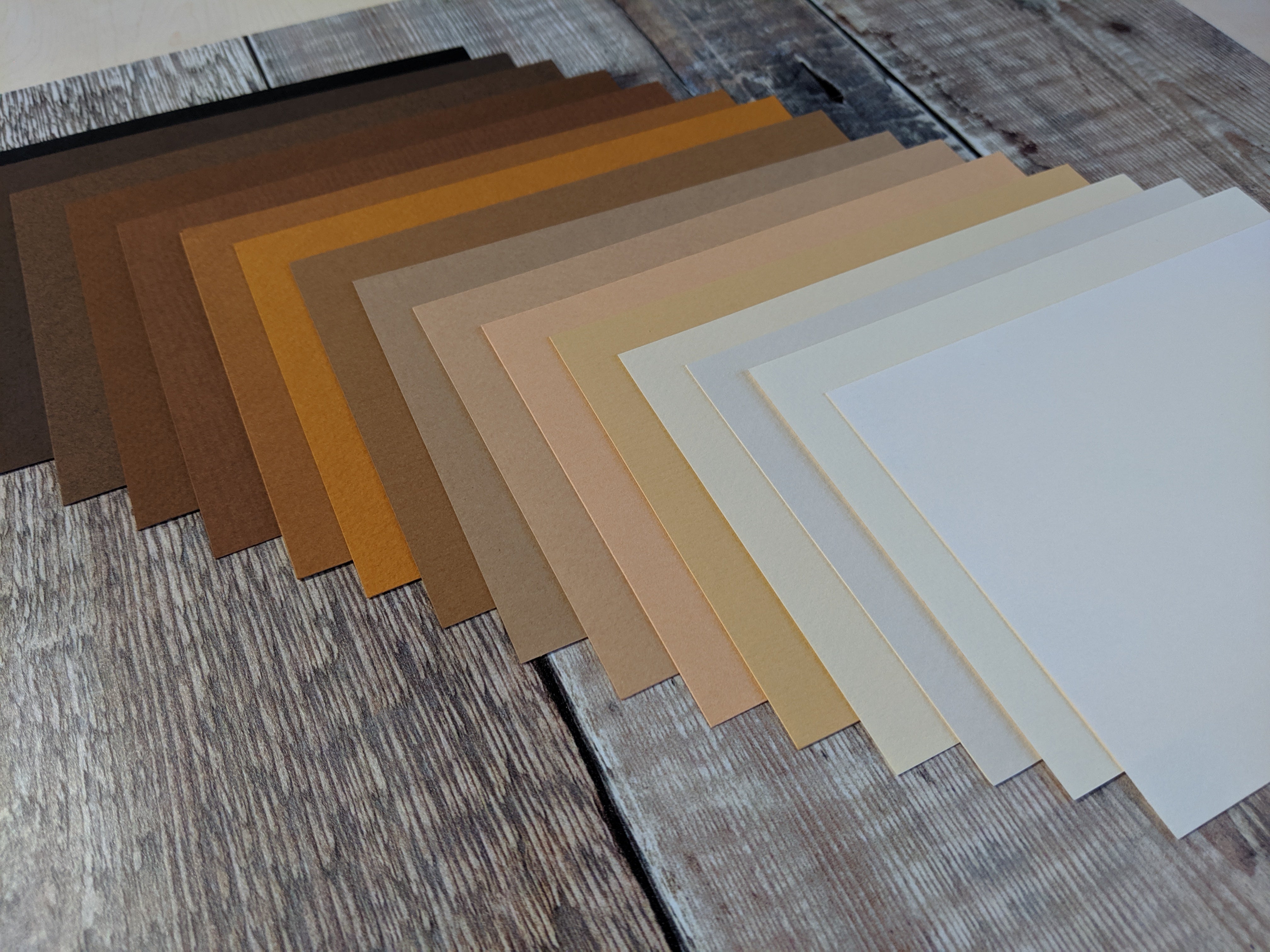 16  Layered pack of Sepia Hammered 160 gsm paper A4 - 0