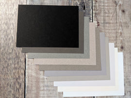 10 Layered pack of Greyscale Hammered 160 gsm paper A4