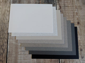 Fabriano Tiziano Greyscale Pack — 8 Sheets, 160gsm Hammered (A4)