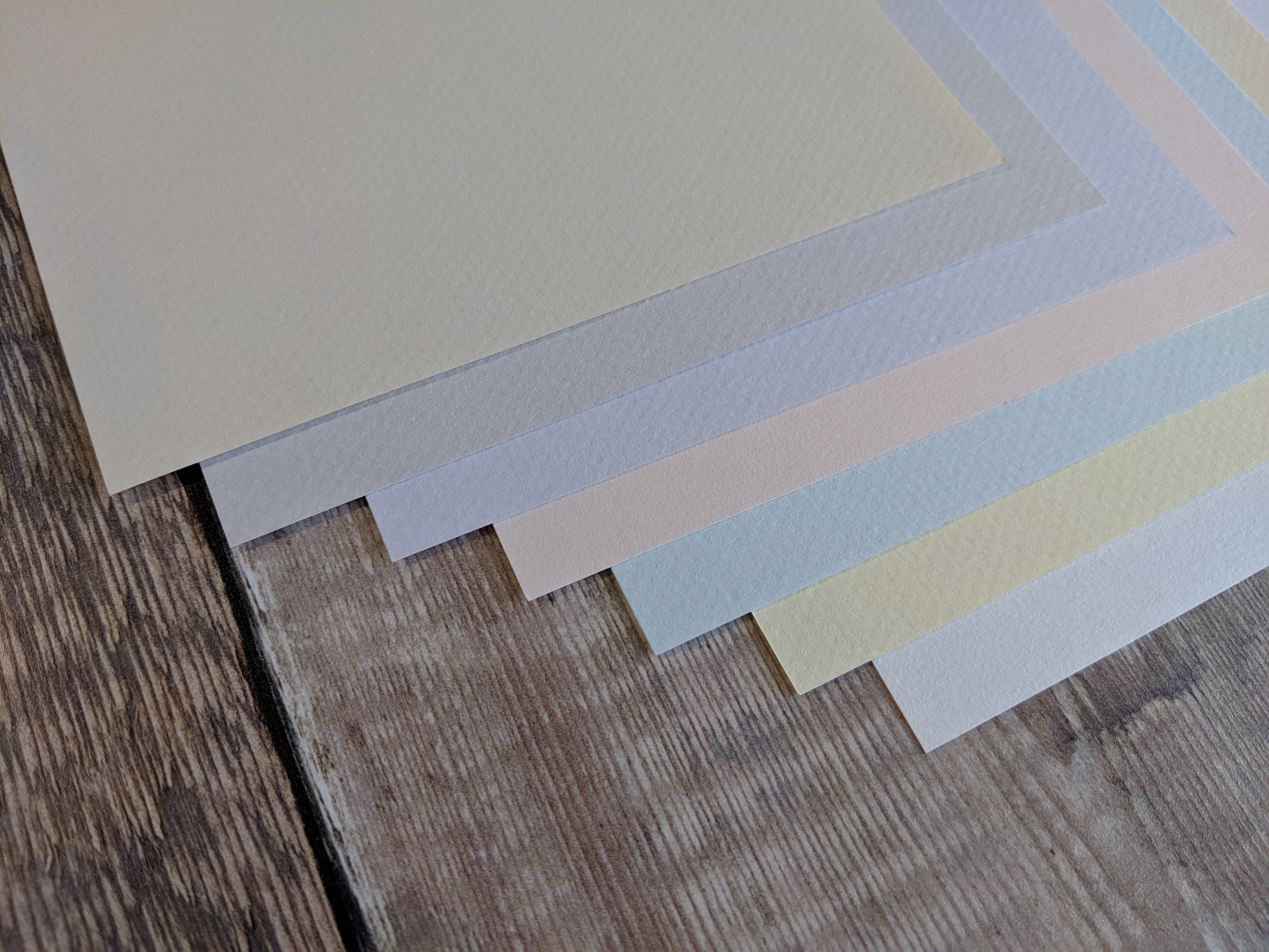 7 Layered pack of Pastel Tones Hammered 160 gsm paper A4-11