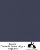 Canson Mi Teintes acid free, deep Navy blue, hammered texture honeycomb surface paper 160 gsm. 