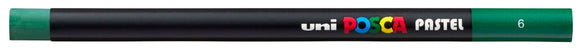 New Uni POSCA Pastels,Green colour these  new style wax and oil mixed pastel colours can be blended and overlaid, you can stipple, colour block, cross-hatch, scratch and outline. You can heat the sticks to create textured effects.
