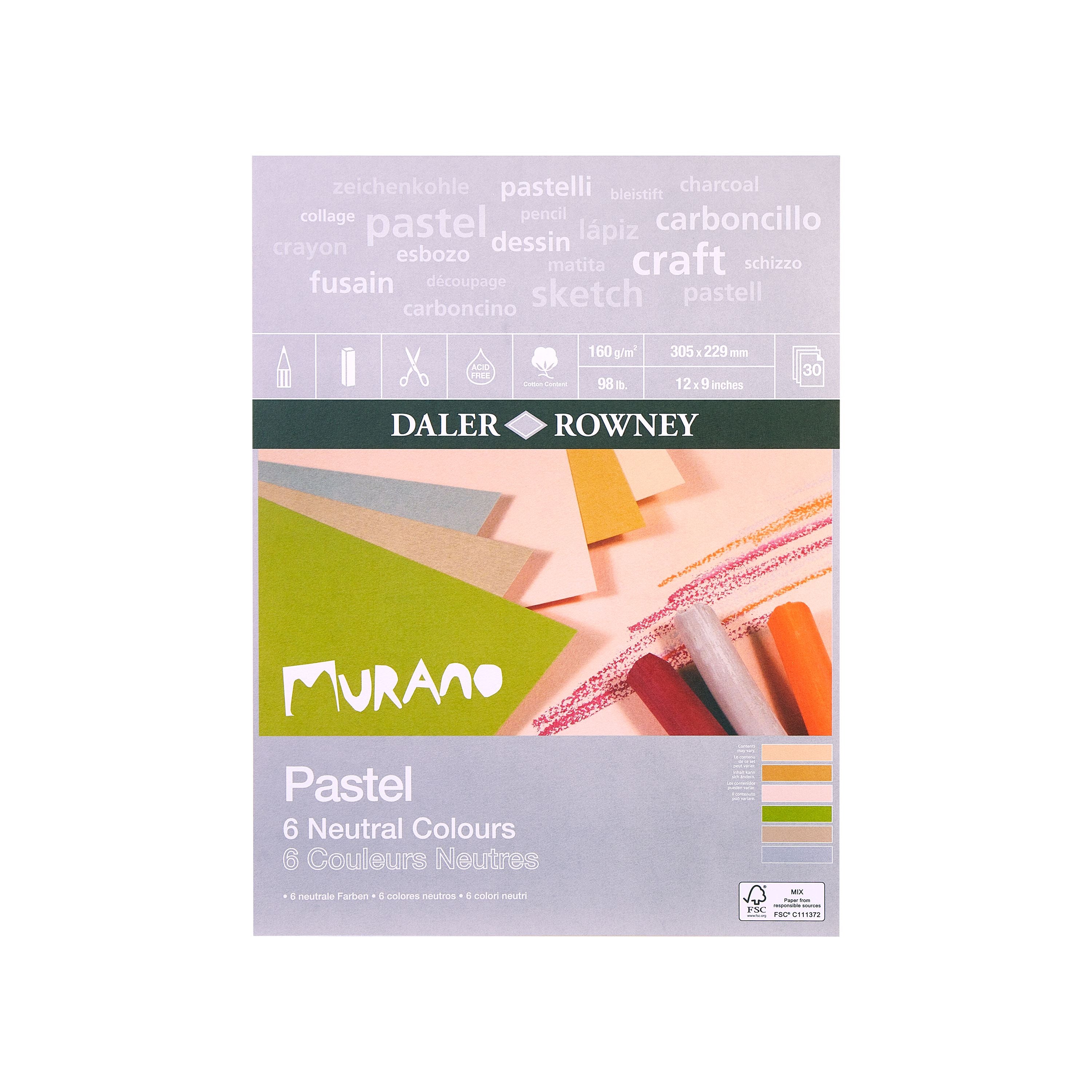 Murano Soft Pastel pad Neutral colours 160 gsm 9x12 inches x 30 sheets