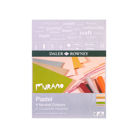 Murano Soft Pastel pad Neutral colours 160 gsm 9x12 inches x 30 sheets