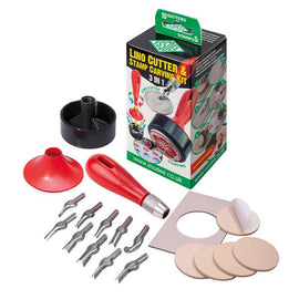 Essdee Art 3 in 1 Lino Cutter & Stamp Carving Kit 10 cutters & 5 carving stamps