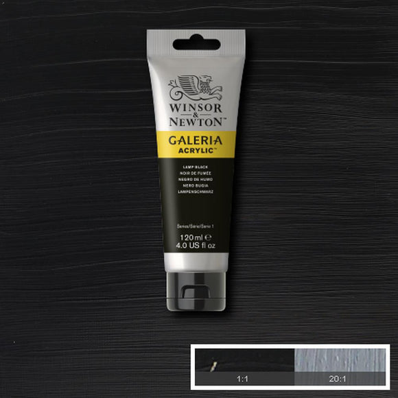 Winsor & Newton Galeria Acrylic Lamp Black 120ml