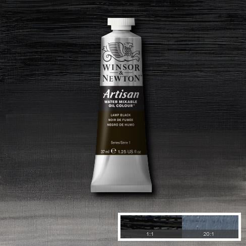 Winsor & Newton Artisan Oil : Water Mixable Oil paint 37 ml : Lamp black