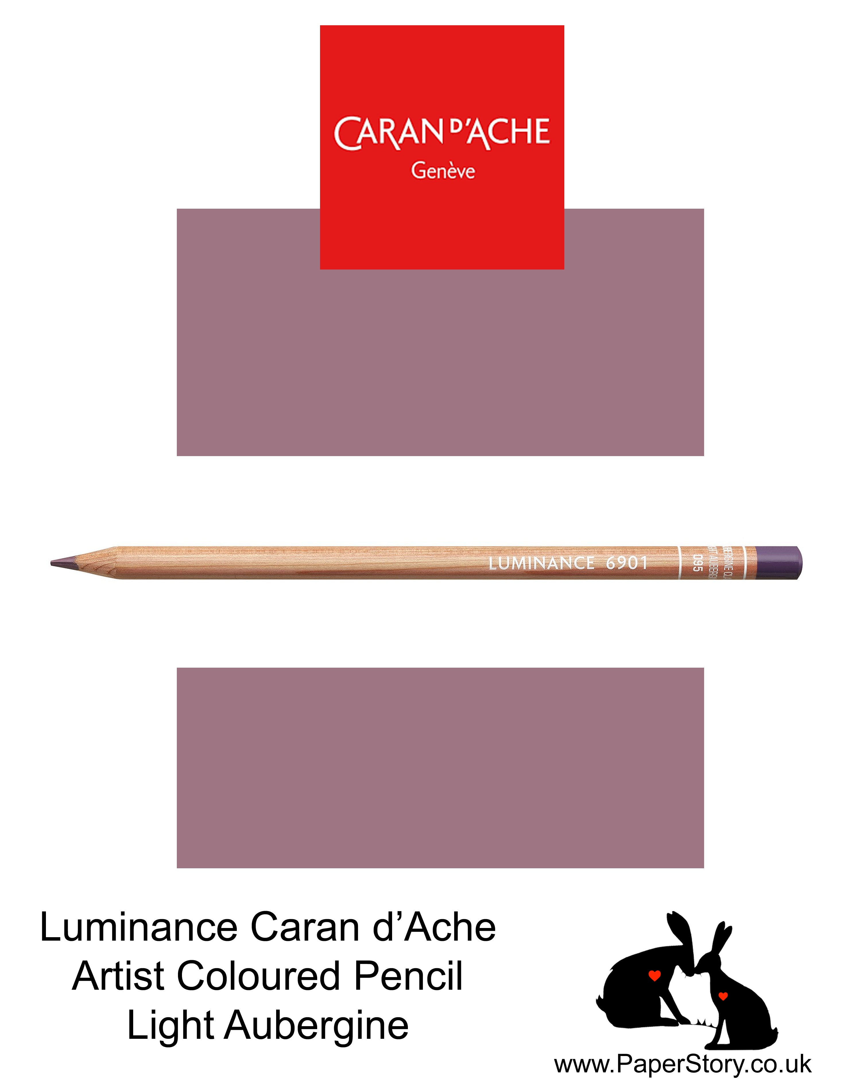 Caran d'Ache Luminance individual Artist Colour Pencils 6901 Light Aubergine 095