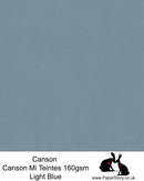 Canson Mi Teintes acid free, Champagne, light blue hammered texture honeycomb surface paper 160 gsm. This is a popular and classic paper for all artists especially well respected for Pastel  and Papercutting made famous by Paper Panda. This paper has a honeycombed finish one side and fine grain the other. An authentic art paper, acid free with a  very high 50% cotton content. Canson Mi-Teintes complies with the ISO 9706 standard on permanence, a guarantee of excellent conservation 