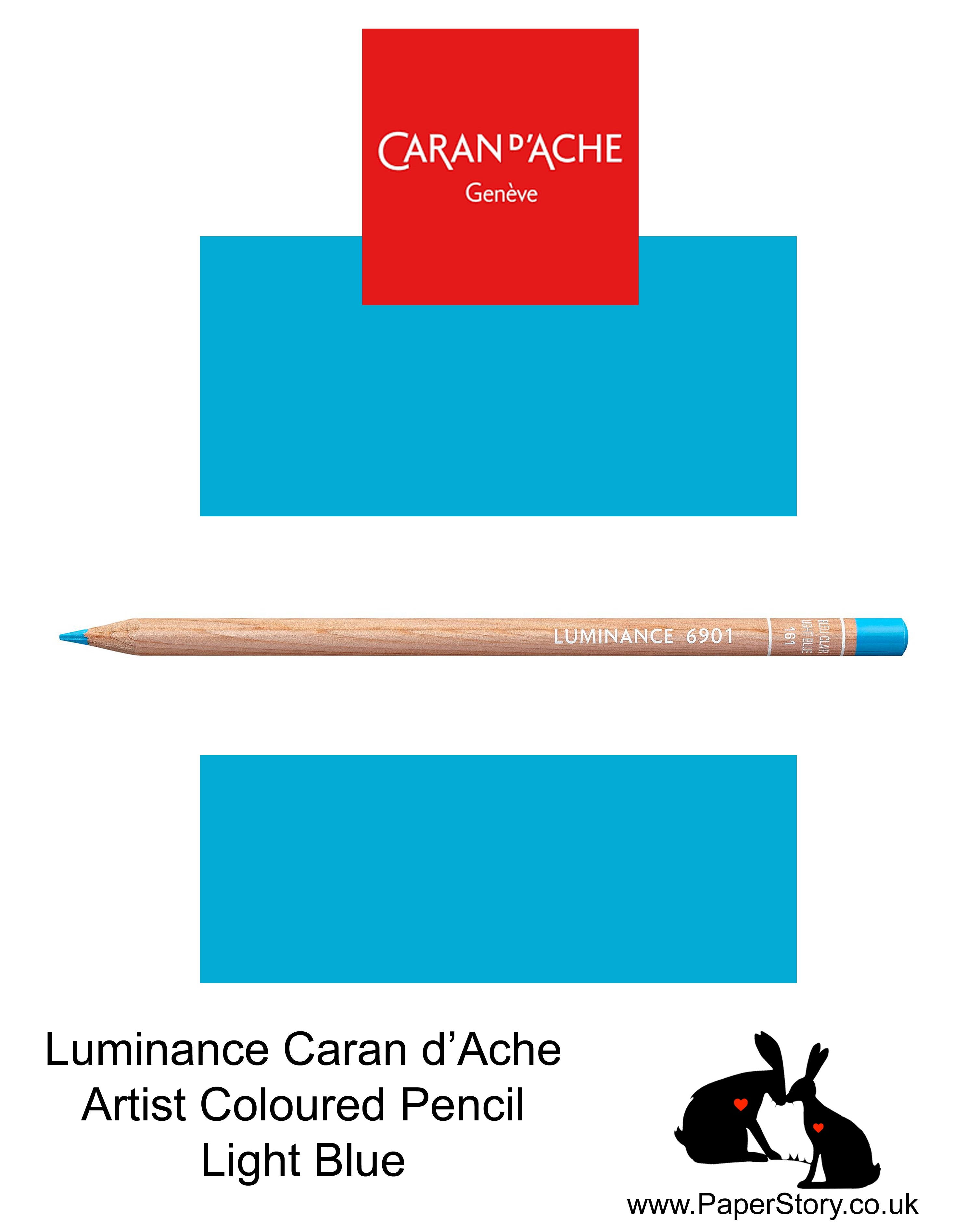 Caran d'Ache Luminance individual Artist Colour Pencils 6901 Light Blue 161
