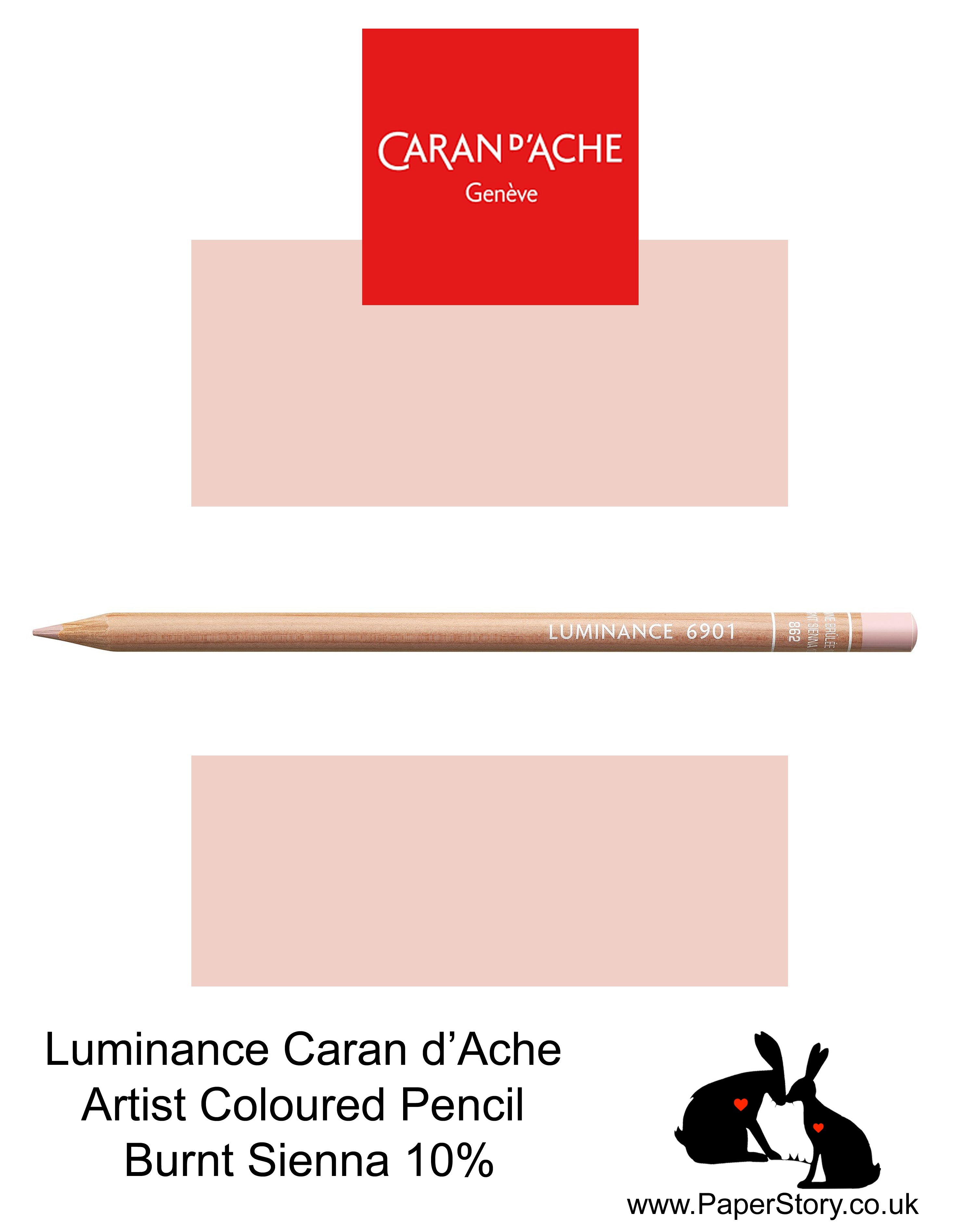Caran d'Ache Luminance individual Artist Colour Pencils 6901 Burnt Sienna 862