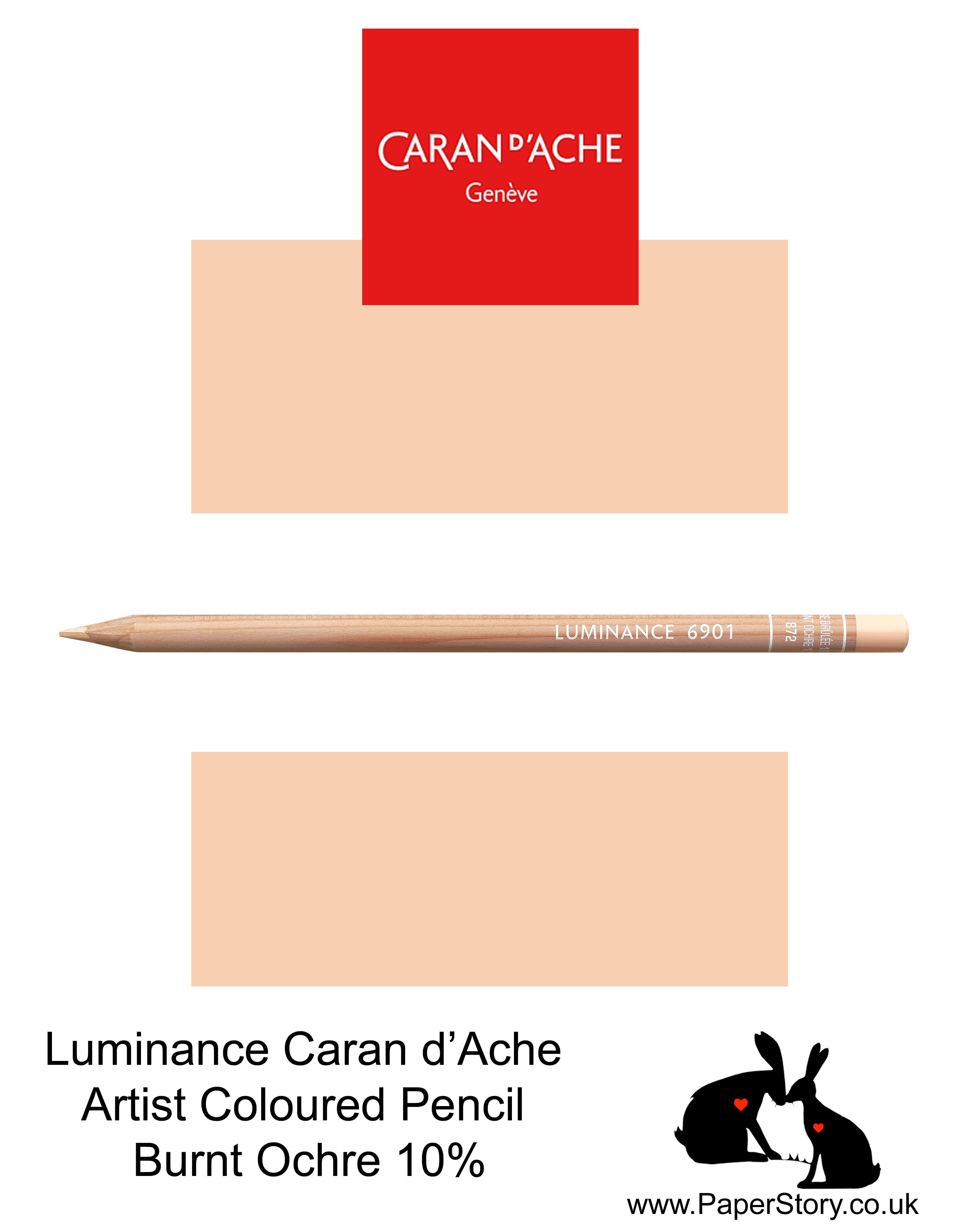 Caran d'Ache Luminance individual Artist Colour Pencils 6901 Burnt Ochre 10% 872