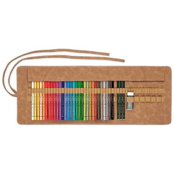 New FABER CASTELL  Polychromos Artists Colour Pencil Roll set of 34