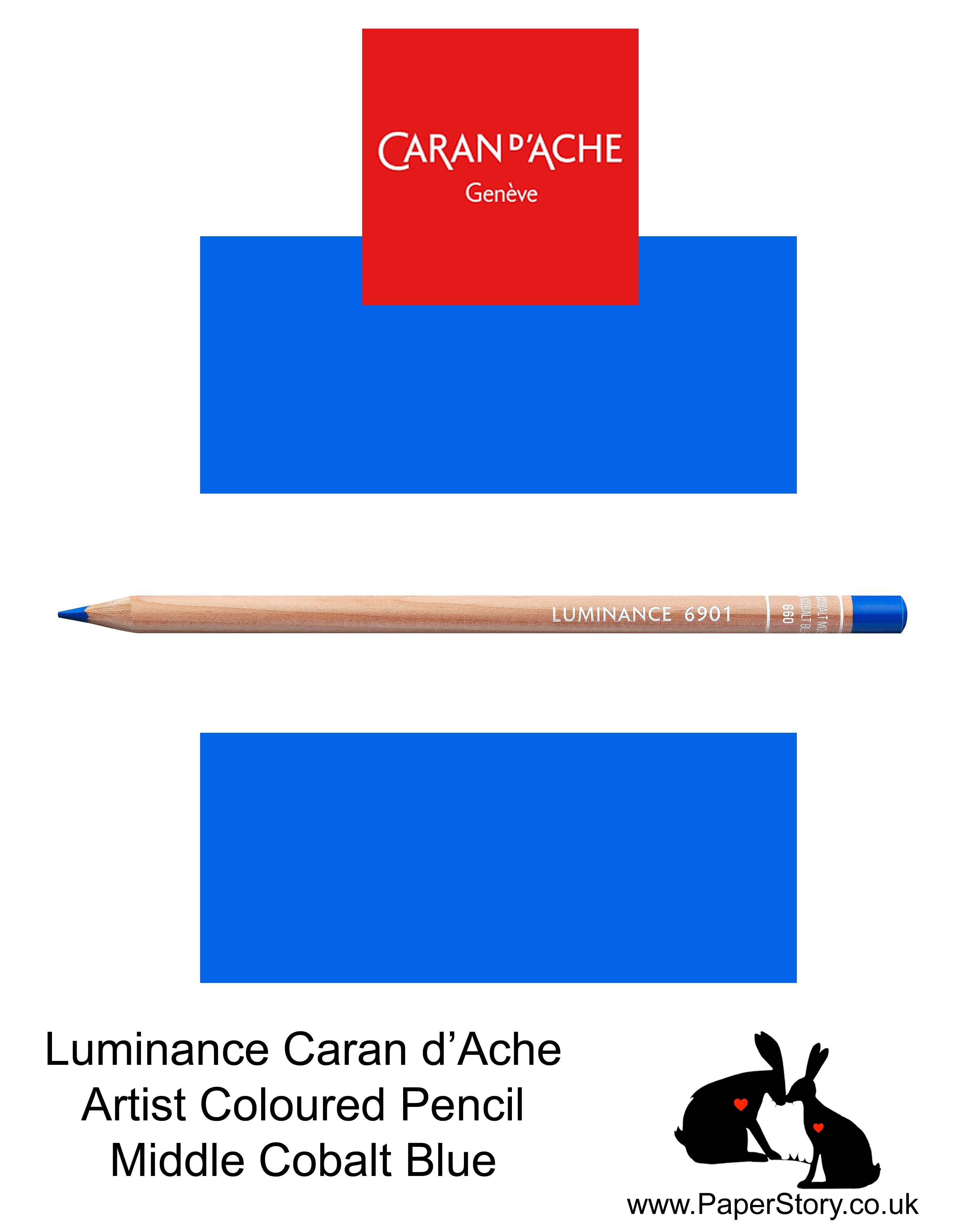 Caran d'Ache Luminance individual Artist Colour Pencils 6901 Middle Cobalt Blue 660