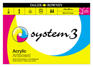 Daler Rowney Acrylic Artboard A4 x 10 Boards