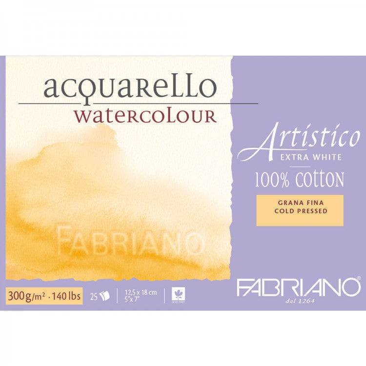 Fabriano Artistico 100 % Cotton Extra White 300 gsm Cold Pressed Water ...