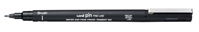 Uni Pin Fine Line Black Waterproof Drawing Pen Brush Tip