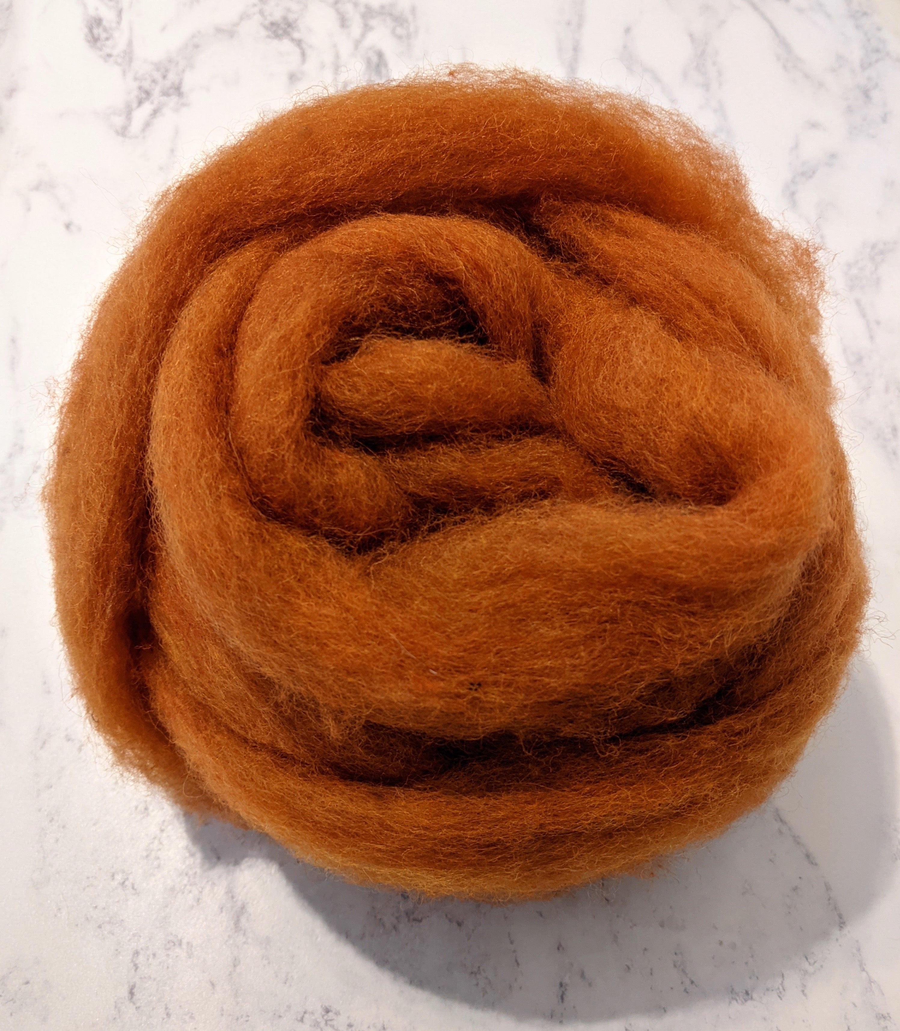 Red Brown is beautiful warm red perfect for 3D felting as well as spinning. A great fox colouCarded Corriedale Wool Sliver Colour Red Fox