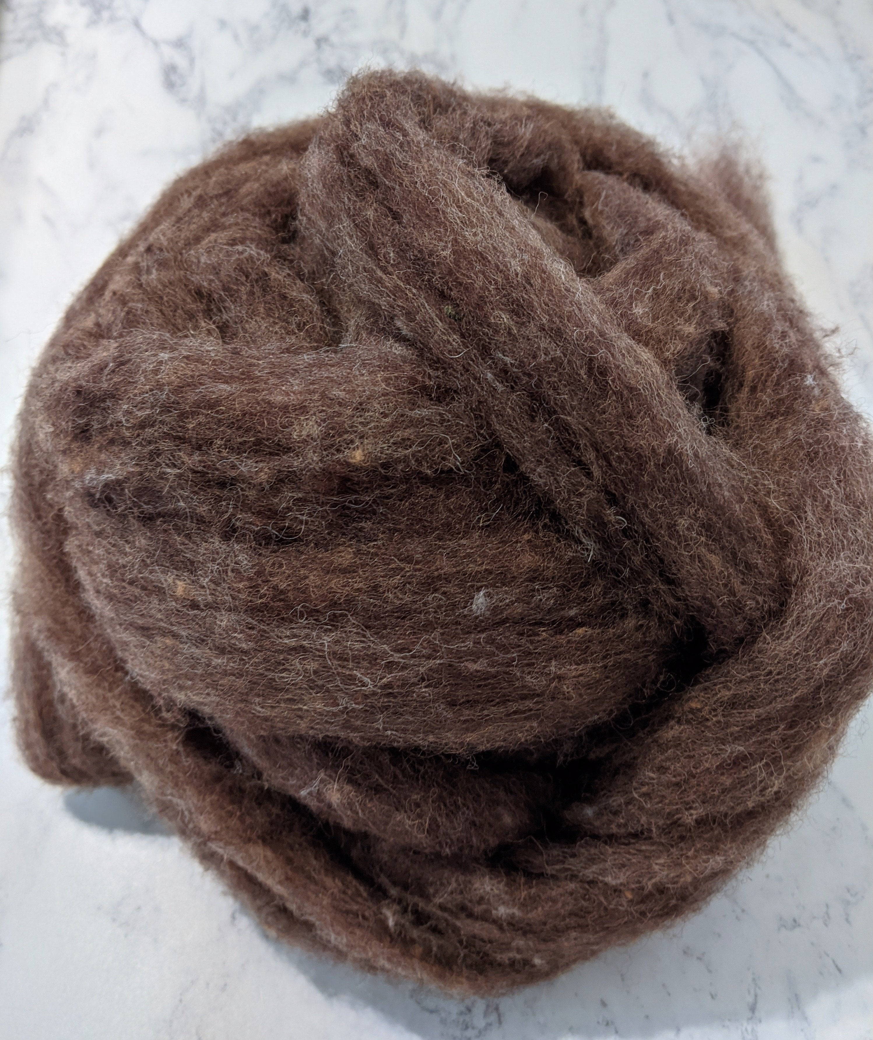 Felting wool fibre carded sliver Corriedale Woodland colours Dark Brown 100gFelting wool fibre carded sliver Corriedale Woodland colours Mid Brown 100g