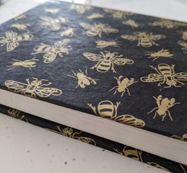 Handmade Nepalese Bee Sketchbook - 0