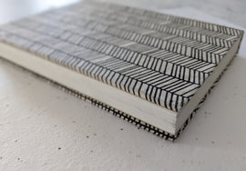 Handmade Nepalese Chevron Sketchbook - 0