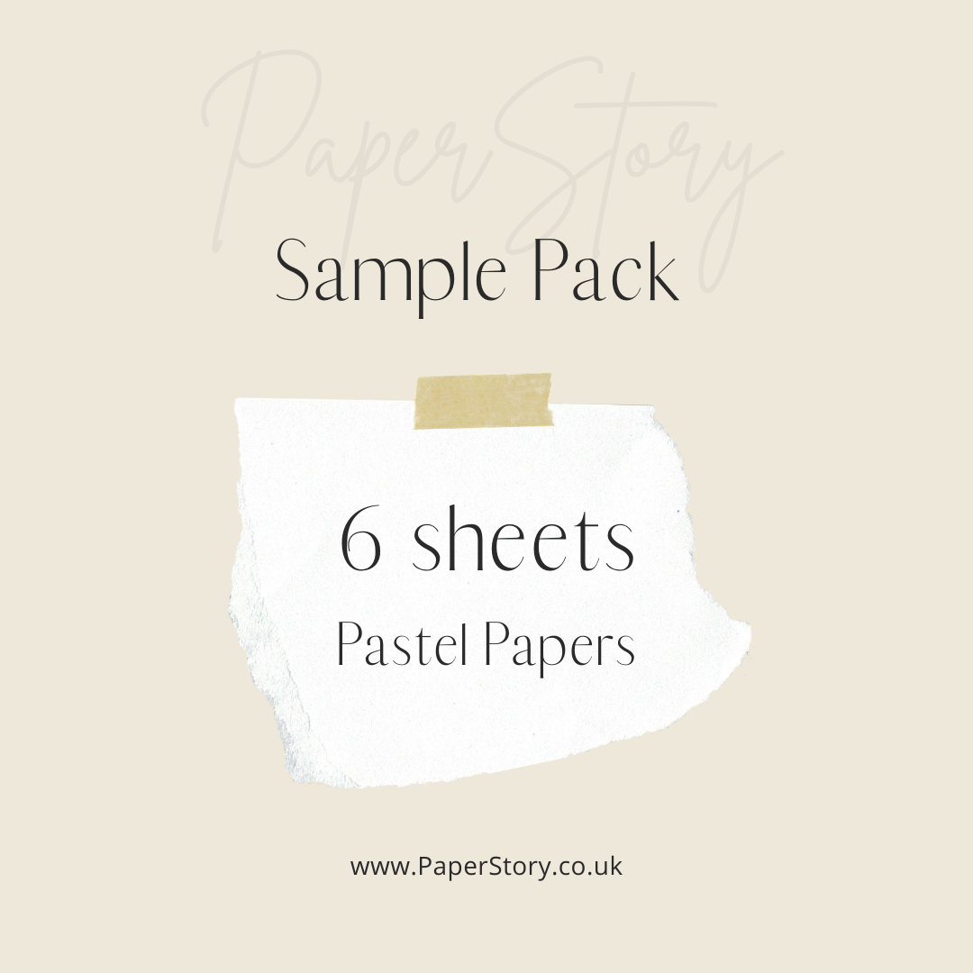 Pastel Sample pack textured papers natural colours x 6 sheets A4