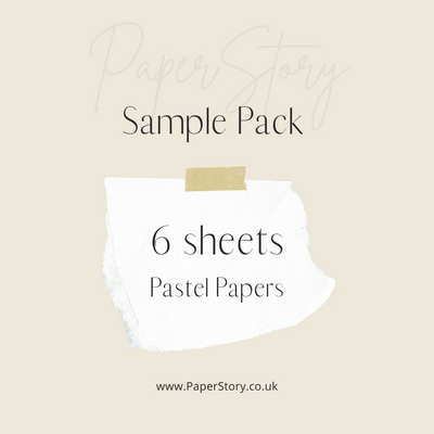 Pastel Sample pack textured papers natural colours x 6 sheets A4
