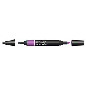  Purple colour, Winsor & Newton Promarker alcohol pen, perfect for fine artists and illustrators. New design pens with a double end, each pen has a fine bullet point and a broad chisel nib, which allows you to easily switch between shading larger areas and precision detailing. Superb alcohol-based streak-free coverage so you can achieve flawless, print-like results.  