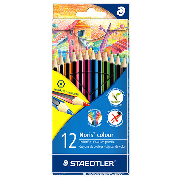 STAEDTLER Pack of 12 Noris Club colouring pencils, Assorted colours