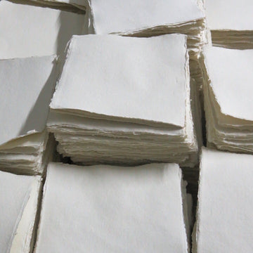 Khadi Handmade Square Cotton Paper 320gsm SP42W 20x20 cm x 20 sheets