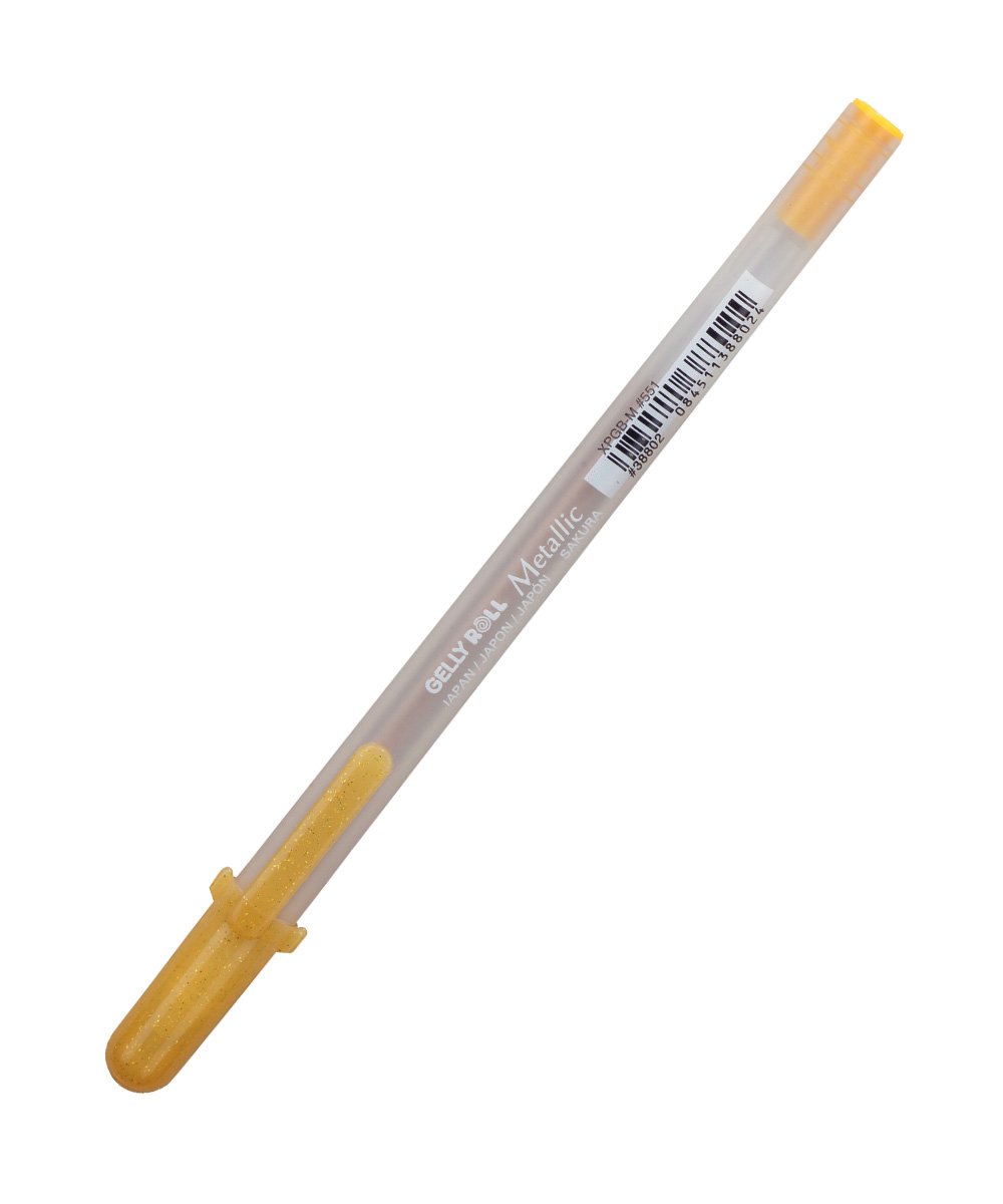 Sakura : Metallic gel ink pen : Gold Gelly Roll pen
