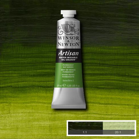 Winsor & Newton Artisan Oil : Water Mixable Oil paint 37 ml : Permanent Sap green