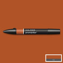Terracotta warm brown Winsor & Newton Promarker alcohol pen, perfect for fine artists and illustrators. New design pens with a double end, each pen has a fine bullet point and a broad chisel nib, which allows you to easily switch between shading larger areas and precision detailing. Superb alcohol-based streak-free coverage so you can achieve flawless, print-like results. 