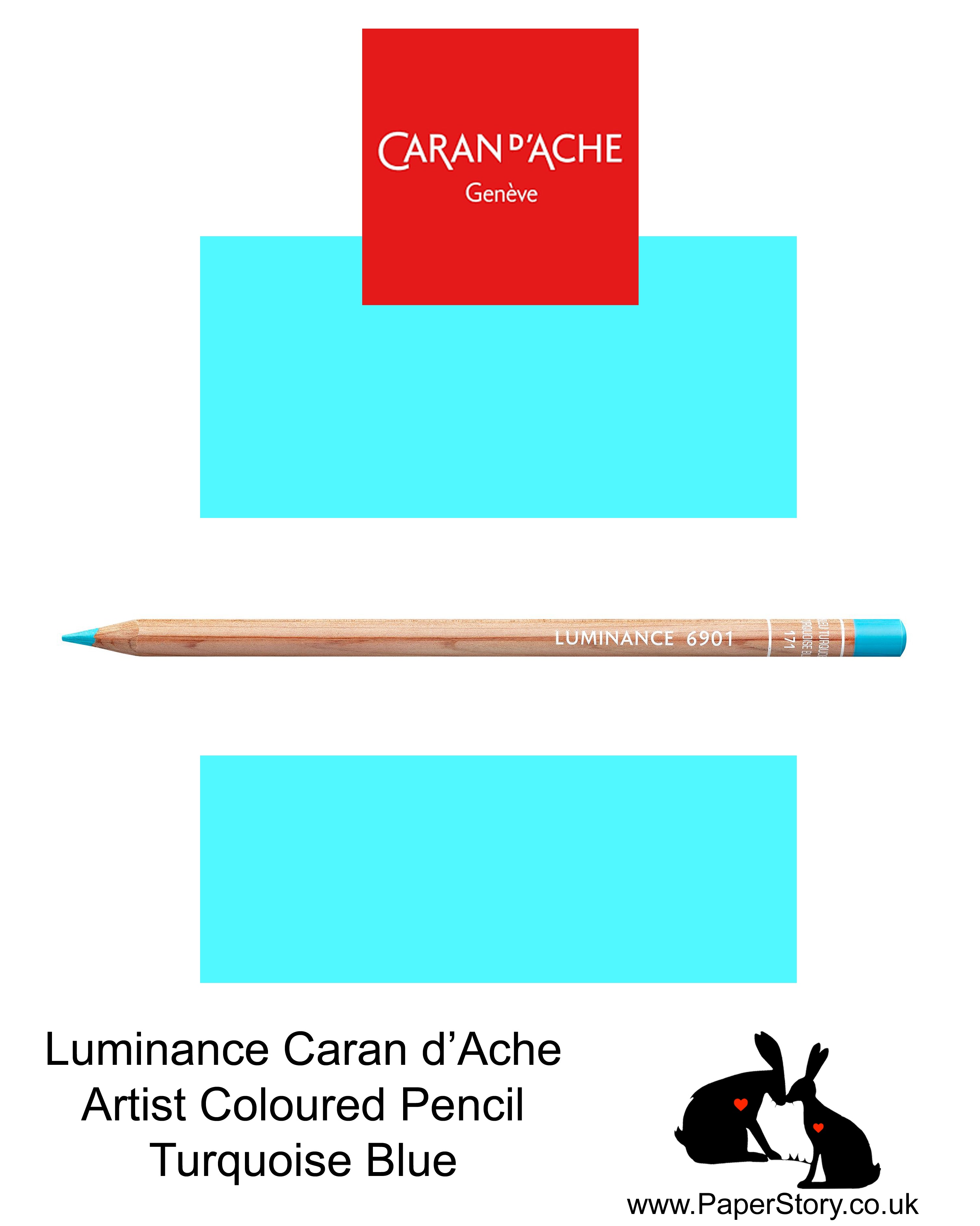 Caran d'Ache Luminance individual Artist Colour Pencils 6901 Turquoise Blue 171