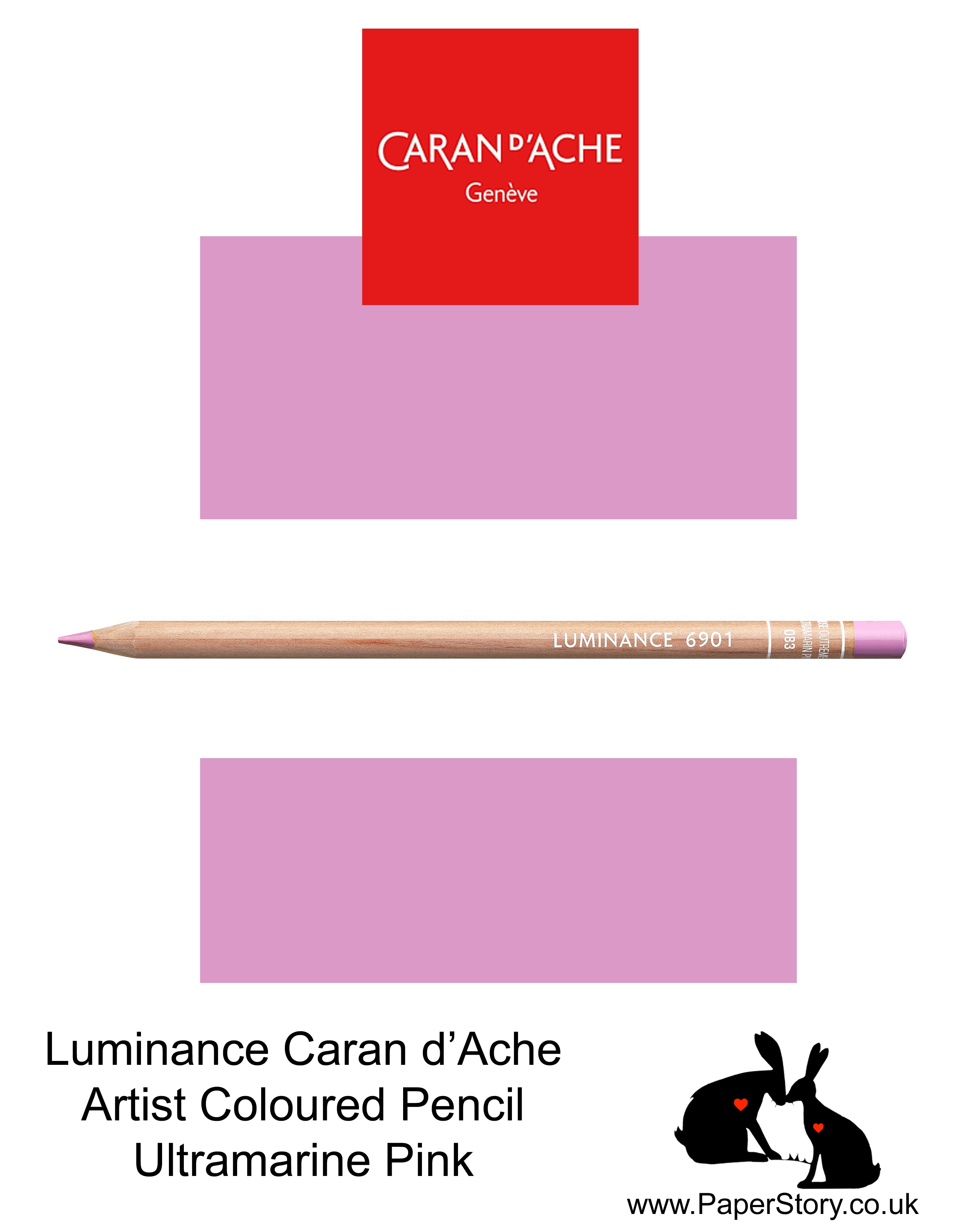 Caran d'Ache Luminance individual Artist Colour Pencils 6901 Ultramarine Pink 083