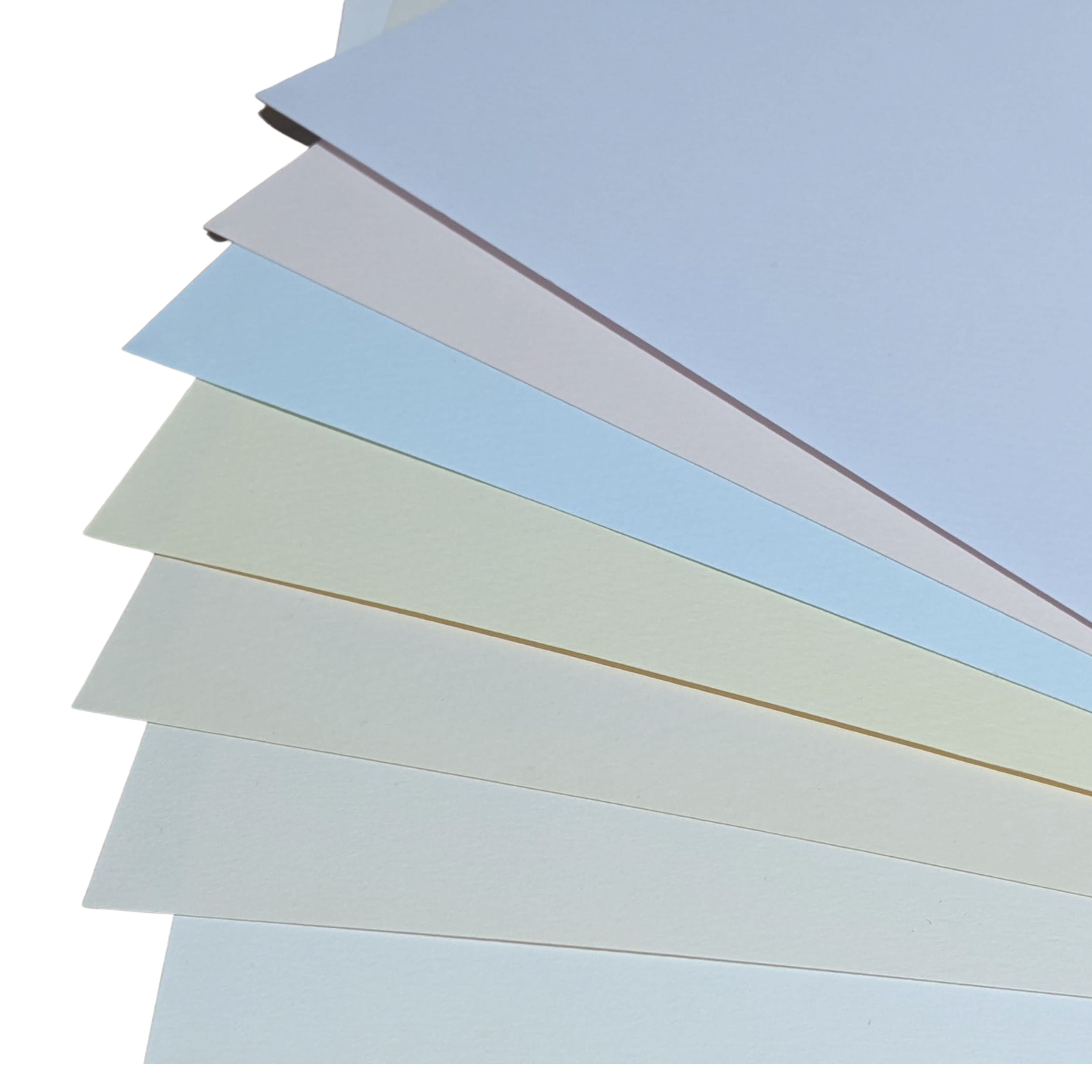 7  Layered pack Winter shades of white pastel colours Hammered 160 gsm paper A4