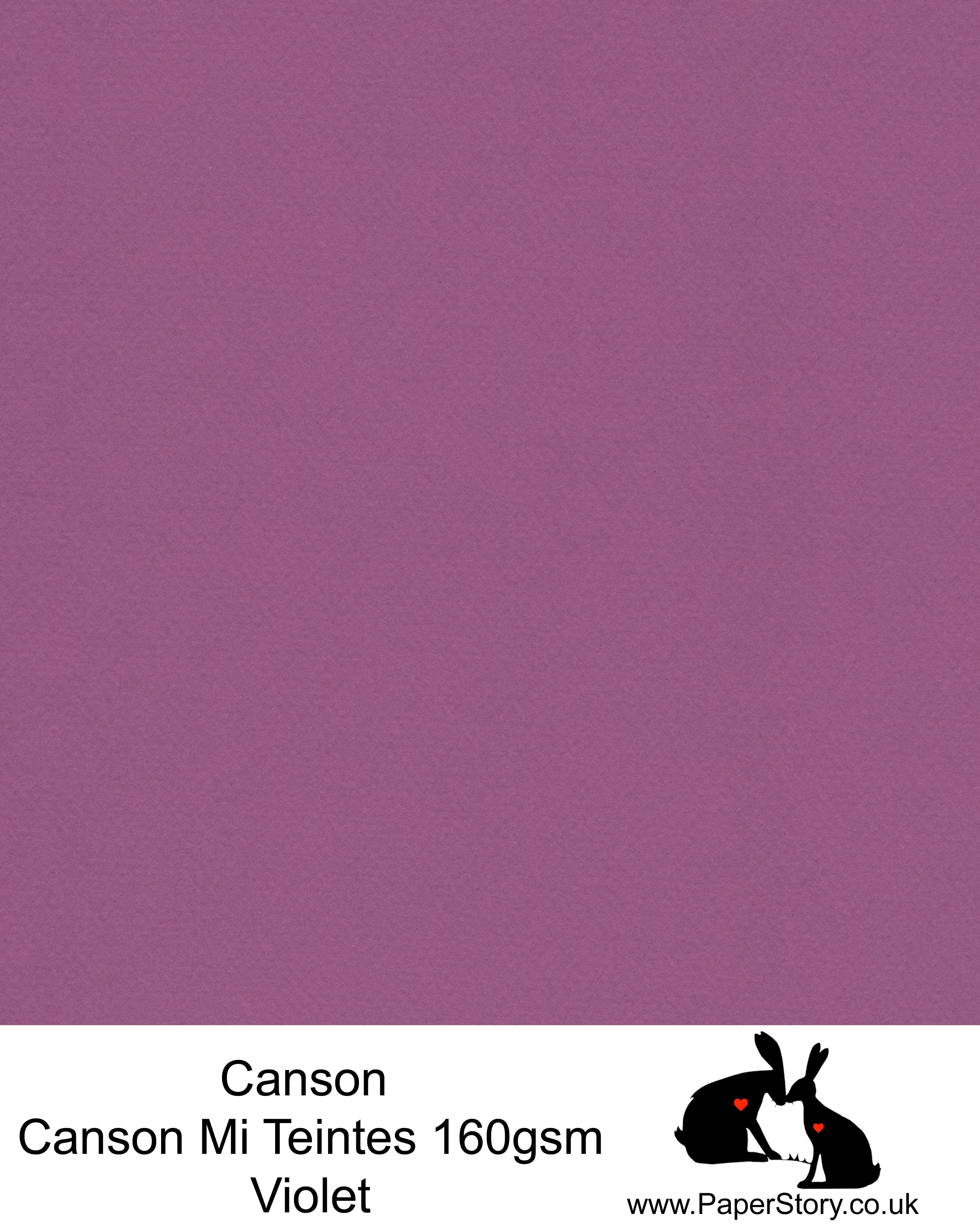 Canson Mi Teintes acid free, Violet purple pink hammered texture honeycomb surface paper 160 gsm. This is a popular and classic paper for all artists especially well respected for Pastel  and Papercutting made famous by Paper Panda. This paper has a honeycombed finish one side and fine grain the other. An authentic art paper, acid free with a  very high 50% cotton content. Canson Mi-Teintes complies with the ISO 9706 standard on permanence, a guarantee of excellent conservation 